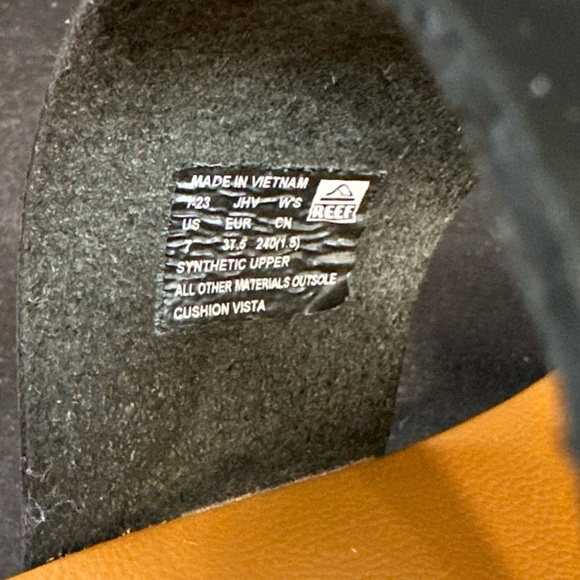 REEF Cushion Vista Slip-On Women's Open Toe Flat Sandals Tan and Black US 7 - Picture 9 of 11